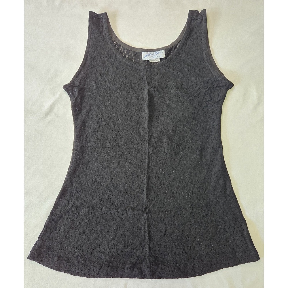 Allison Blair Vtg Black Lace Tank Sz Med Whimsigoth‎ Dark Coquette Fairy Grunge